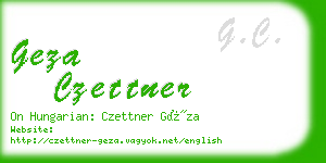 geza czettner business card